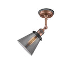 Innovations Lighting Small Cone 1 Light Semi-Flush Mount Part Of The Franklin Restoration Collection 201FBP-ACBK-G63