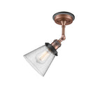 Innovations Lighting Small Cone 1 Light Semi-Flush Mount Part Of The Franklin Restoration Collection 201FBP-ACBK-G64