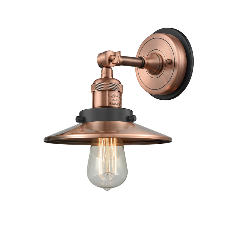 Innovations Lighting Railroad 1 Light Semi-Flush Mount Part Of The Franklin Restoration Collection 201FBP-ACBK-M3-AC