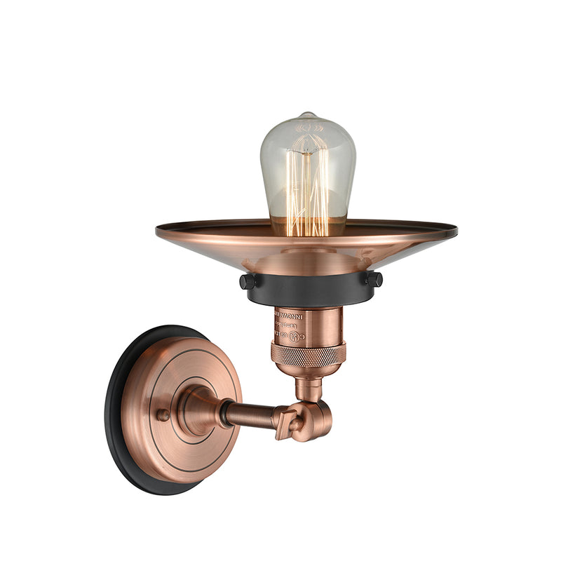 Innovations Lighting Railroad 1 Light Semi-Flush Mount Part Of The Franklin Restoration Collection 201FBP-ACBK-M3-AC