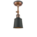 Addison Semi-Flush Mount shown in the Antique Copper finish with a Antique Copper shade