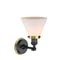 Innovations Lighting Large Cone 1 Light Semi-Flush Mount Part Of The Franklin Restoration Collection 201FBP-BKAB-G41