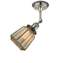 Innovations Lighting Chatham 1 Light Semi-Flush Mount Part Of The Franklin Restoration Collection 201FBP-PNBK-G146