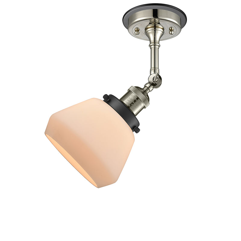 Innovations Lighting Fulton 1 Light Semi-Flush Mount Part Of The Franklin Restoration Collection 201FBP-PNBK-G171