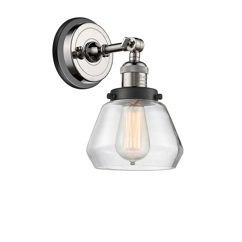 Innovations Lighting Fulton 1 Light Semi-Flush Mount Part Of The Franklin Restoration Collection 201FBP-PNBK-G172