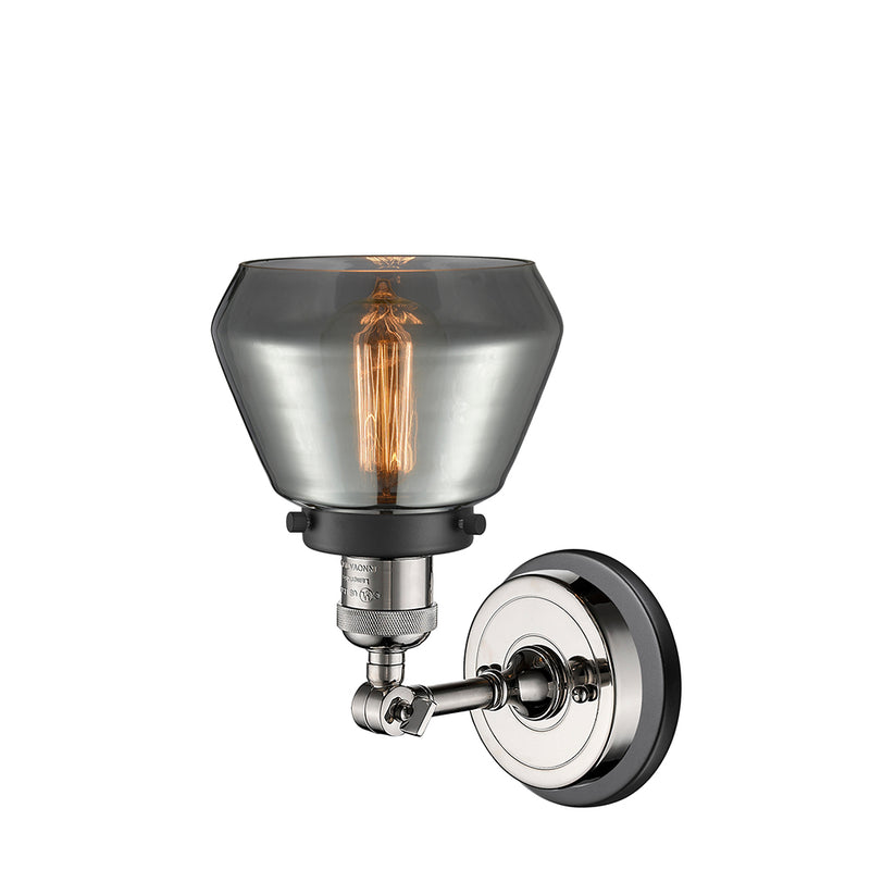 Innovations Lighting Fulton 1 Light Semi-Flush Mount Part Of The Franklin Restoration Collection 201FBP-PNBK-G173