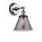 Innovations Lighting Large Cone 1 Light Semi-Flush Mount Part Of The Franklin Restoration Collection 201FBP-PNBK-G43