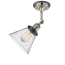 Innovations Lighting Large Cone 1 Light Semi-Flush Mount Part Of The Franklin Restoration Collection 201FBP-PNBK-G44