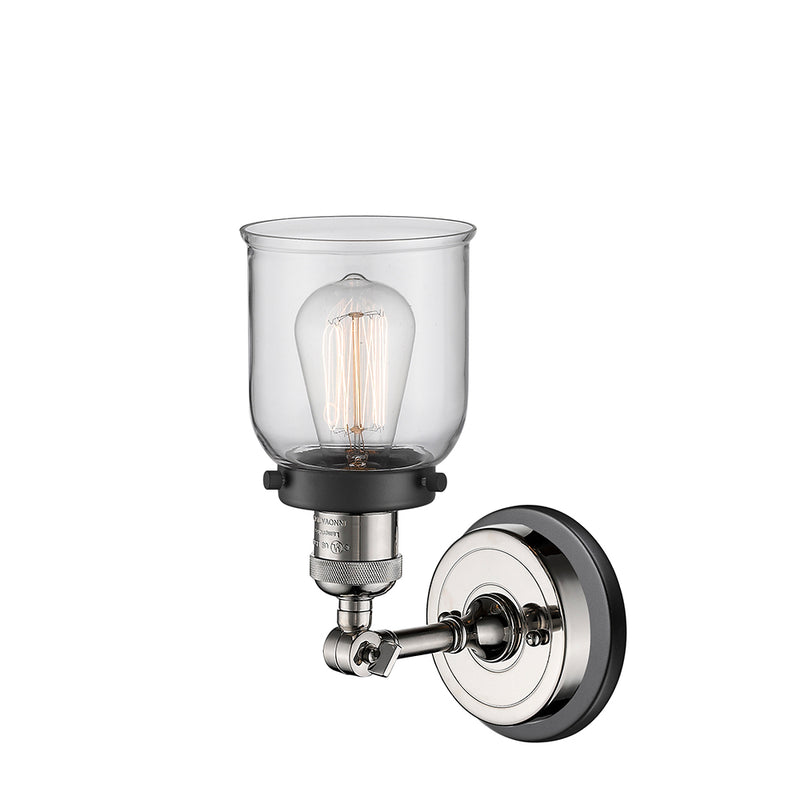 Innovations Lighting Small Bell 1 Light Semi-Flush Mount Part Of The Franklin Restoration Collection 201FBP-PNBK-G52