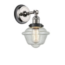 Innovations Lighting Small Oxford 1 Light Semi-Flush Mount Part Of The Franklin Restoration Collection 201FBP-PNBK-G534