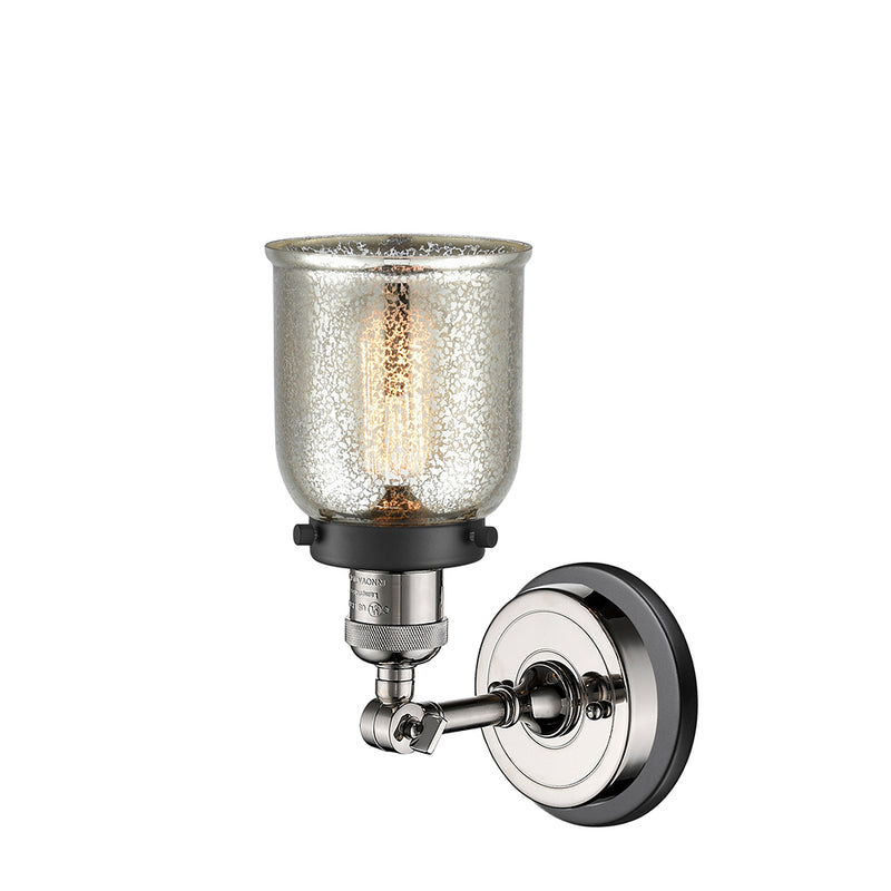 Innovations Lighting Small Bell 1 Light Semi-Flush Mount Part Of The Franklin Restoration Collection 201FBP-PNBK-G58