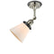 Innovations Lighting Small Cone 1 Light Semi-Flush Mount Part Of The Franklin Restoration Collection 201FBP-PNBK-G61