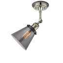 Innovations Lighting Small Cone 1 Light Semi-Flush Mount Part Of The Franklin Restoration Collection 201FBP-PNBK-G63