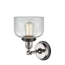 Innovations Lighting Large Bell 1 Light Semi-Flush Mount Part Of The Franklin Restoration Collection 201FBP-PNBK-G72