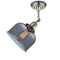 Innovations Lighting Large Bell 1 Light Semi-Flush Mount Part Of The Franklin Restoration Collection 201FBP-PNBK-G73