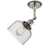 Innovations Lighting Large Bell 1 Light Semi-Flush Mount Part Of The Franklin Restoration Collection 201FBP-PNBK-G74