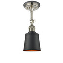 Addison Semi-Flush Mount shown in the Polished Nickel finish with a Polished Nickel shade