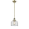 Bell Mini Pendant shown in the Antique Brass finish with a Clear shade