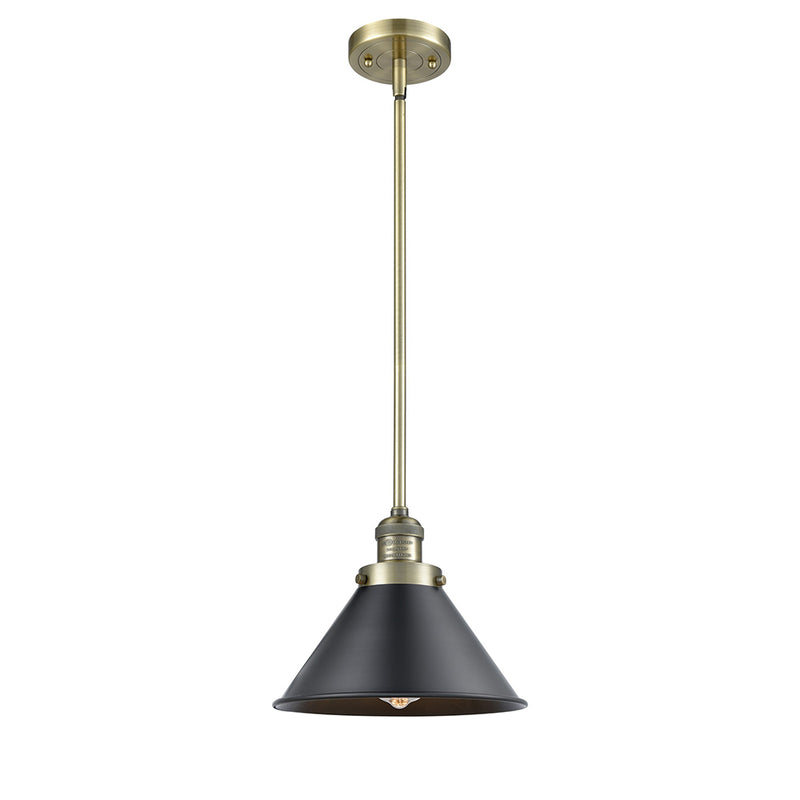 Innovations Lighting Briarcliff 1 Light Mini Pendant part of the Franklin Restoration Collection 201S-AB-M10-BK