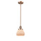 Fulton Mini Pendant shown in the Antique Copper finish with a Matte White shade