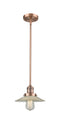 Innovations Lighting Halophane 1-100 watt 10 inch Antique Copper Mini Pendant with Halophane glass and Solid Brass Hang Straight Swivel 201SACG2