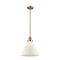 Cone Mini Pendant shown in the Antique Copper finish with a Matte White shade