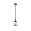 Bell Mini Pendant shown in the Antique Copper finish with a Silver Plated Mercury shade