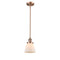 Cone Mini Pendant shown in the Antique Copper finish with a Matte White shade