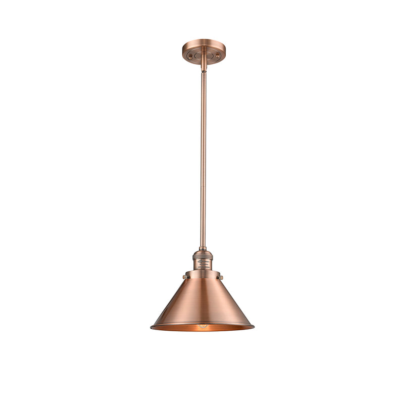 Briarcliff Mini Pendant shown in the Antique Copper finish with a Antique Copper shade