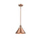 Briarcliff Mini Pendant shown in the Antique Copper finish with a Antique Copper shade