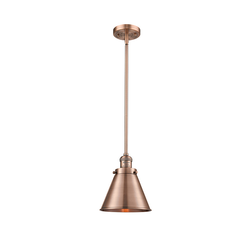 Appalachian Mini Pendant shown in the Antique Copper finish with a Antique Copper shade