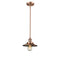 Railroad Mini Pendant shown in the Antique Copper finish with a Antique Copper shade