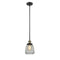 Chatham Mini Pendant shown in the Black Antique Brass finish with a Clear shade