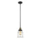 Canton Mini Pendant shown in the Black Antique Brass finish with a Clear shade