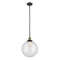 Beacon Mini Pendant shown in the Black Antique Brass finish with a Clear shade