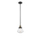 Olean Mini Pendant shown in the Black Antique Brass finish with a Seedy shade