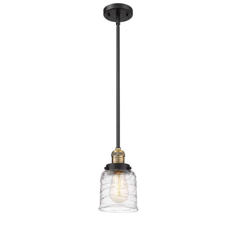 Innovations Lighting Small Bell 1 Light Mini Pendant part of the Franklin Restoration Collection 201S-BAB-G513