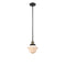 Oxford Mini Pendant shown in the Black Antique Brass finish with a Matte White shade