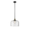 Bell Mini Pendant shown in the Black Antique Brass finish with a Clear shade