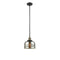 Bell Mini Pendant shown in the Black Antique Brass finish with a Silver Plated Mercury shade