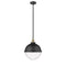 Hampden Pendant shown in the Matte Black finish with a Seedy shade