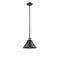 Briarcliff Mini Pendant shown in the Black Antique Brass finish with a Matte Black shade