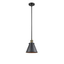 Appalachian Mini Pendant shown in the Black Antique Brass finish with a Matte Black shade