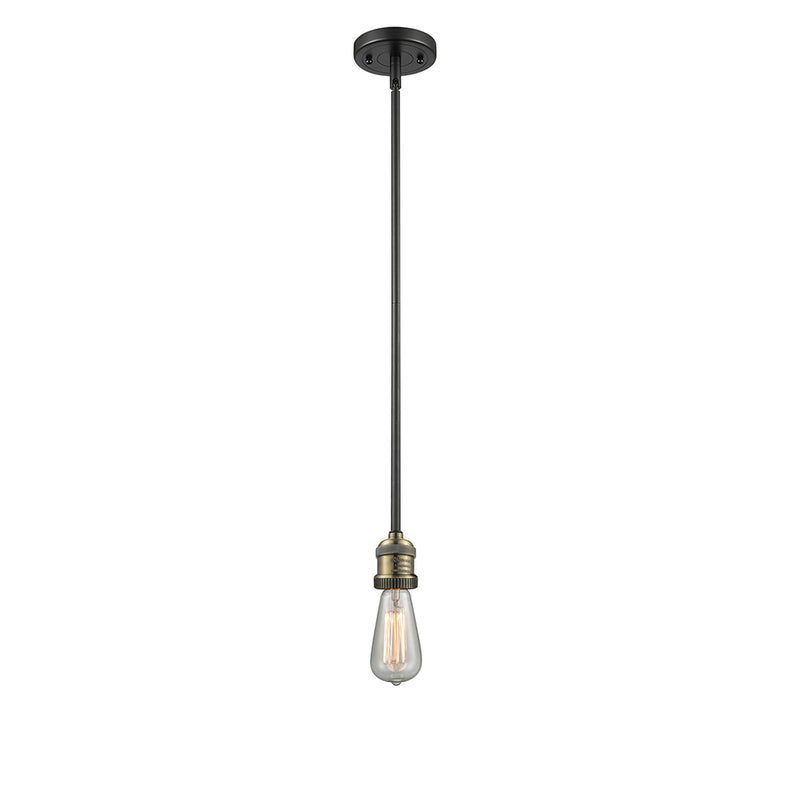 Bare Bulb Mini Pendant shown in the Black Antique Brass finish