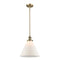 Cone Mini Pendant shown in the Brushed Brass finish with a Matte White shade