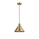 Briarcliff Mini Pendant shown in the Brushed Brass finish with a Brushed Brass shade