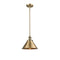 Briarcliff Mini Pendant shown in the Brushed Brass finish with a Brushed Brass shade