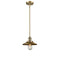 Railroad Mini Pendant shown in the Brushed Brass finish with a Brushed Brass shade