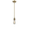 Bare Bulb Mini Pendant shown in the Brushed Brass finish