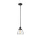 Fulton Mini Pendant shown in the Matte Black finish with a Clear shade